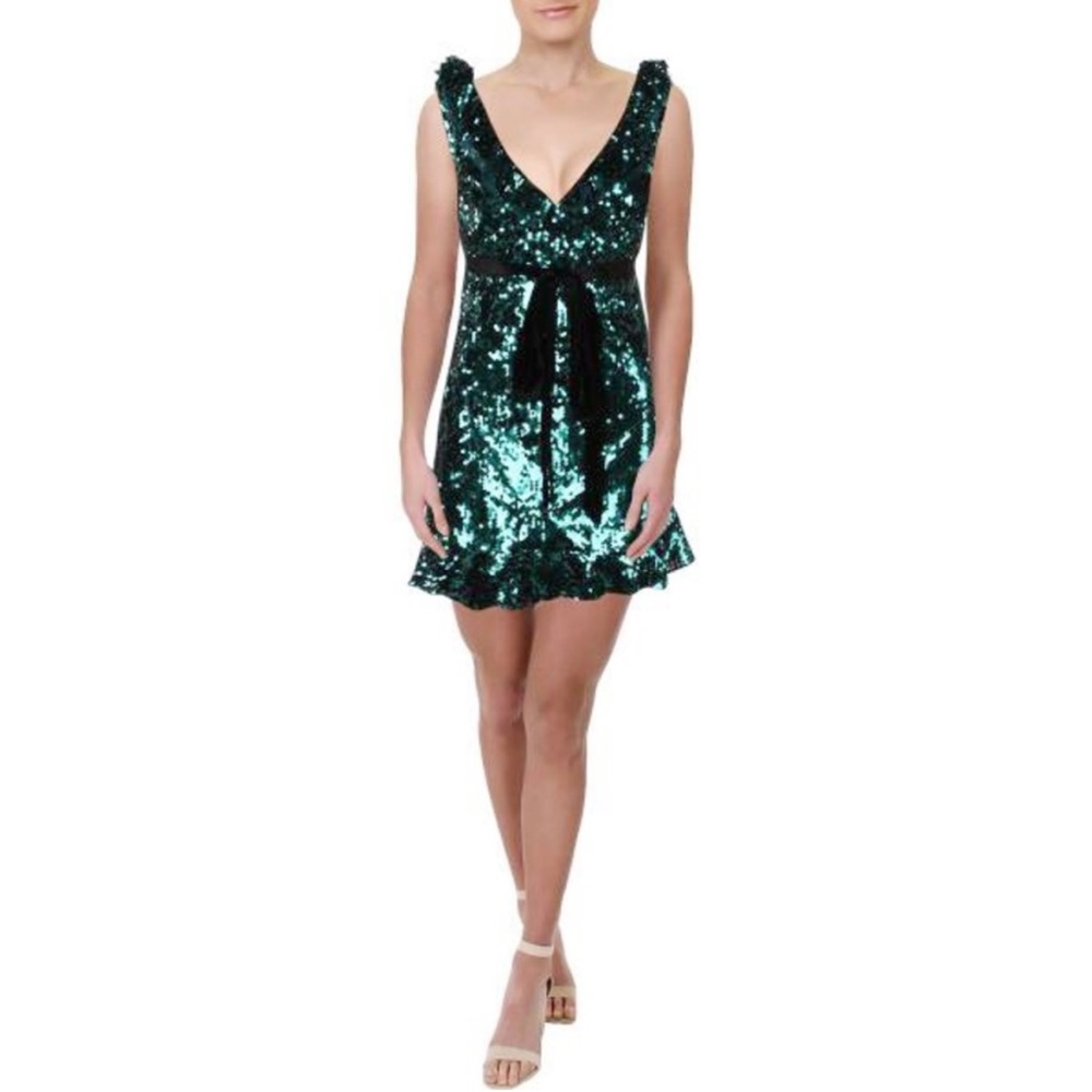 Free People Teal Sequined Cocktail Dress